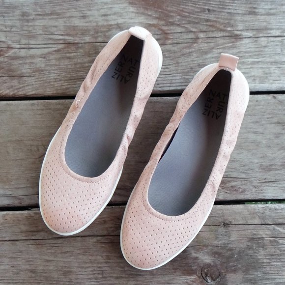 Naturalizer Philippa Perforated Leather Pink Slide on Shoes/ Flats / Sneaker 9M - Picture 2 of 9
